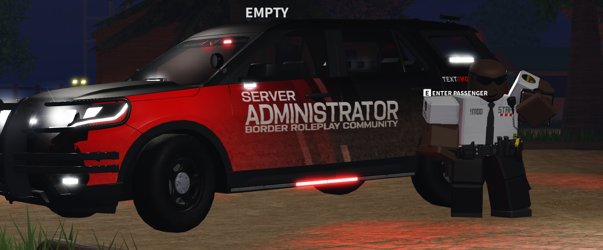 Server Administrator vehicle night patrol