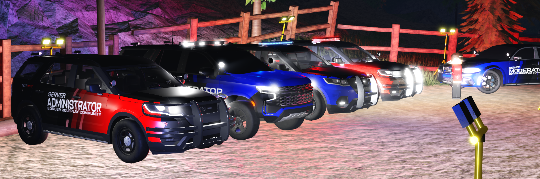 Night patrol vehicle lineup